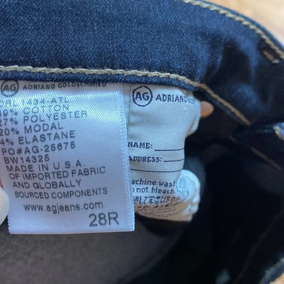 AG Adriano Goldschmied Contour 360 The Prima Mid-Rise Cigarette Jeans Dark Wash - Picture 5 of 11